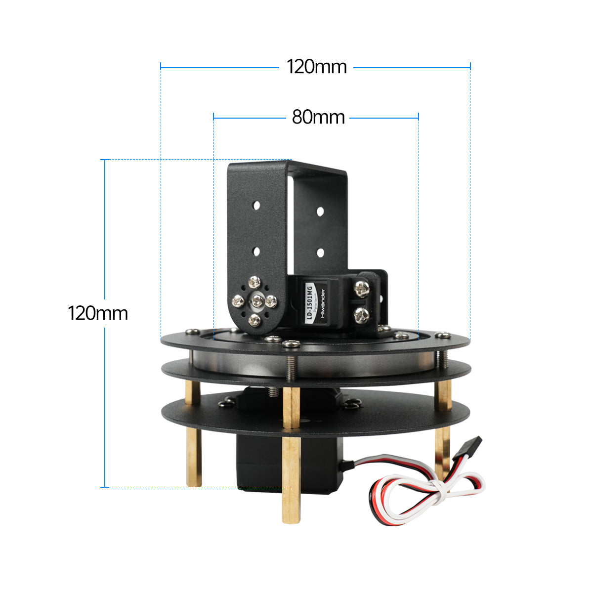 Hiwonder desmontado 2 dof pan  - Servo Bracket avaliação e preço