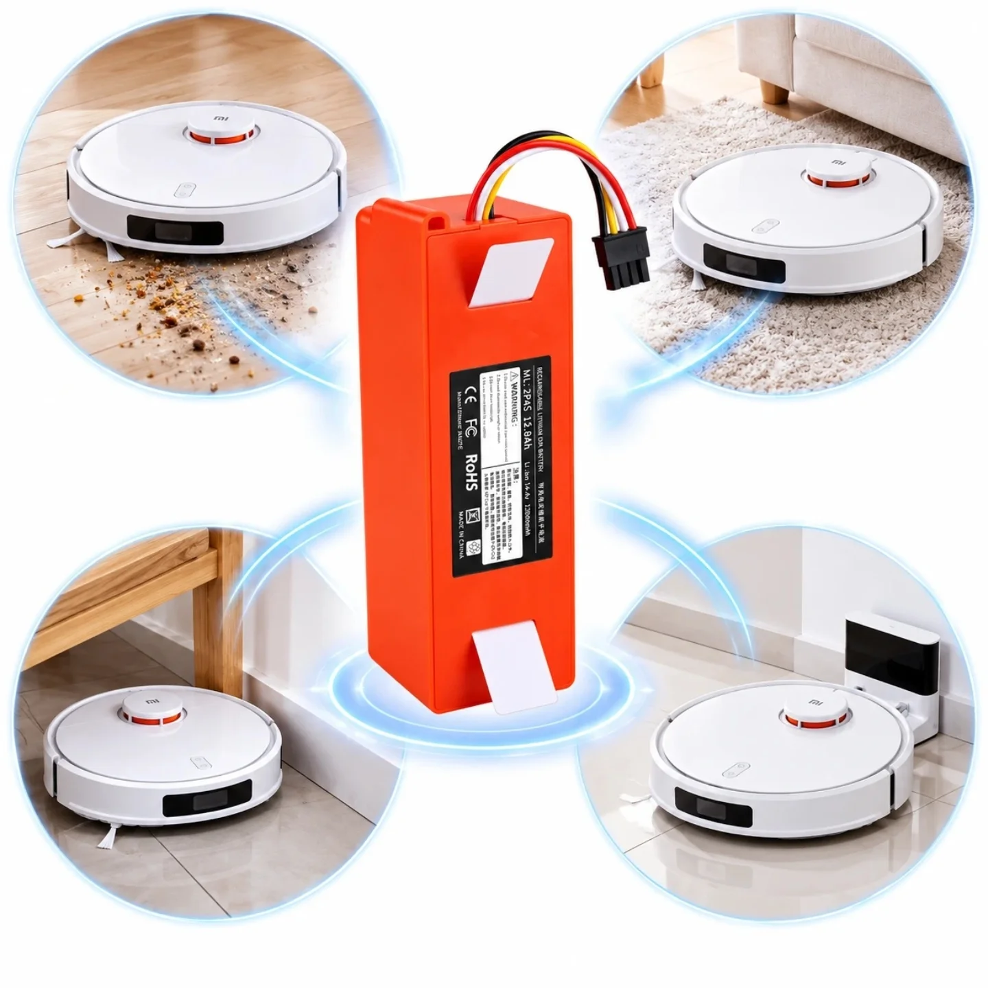 Bateria de iões de lítio de 14 - Robot Vacuum avaliação e preço