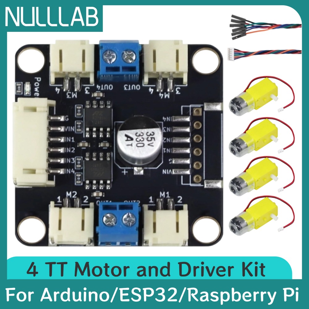Kit de Motor e Driver 4 TT par - Motor Driver L298N avaliação e preço