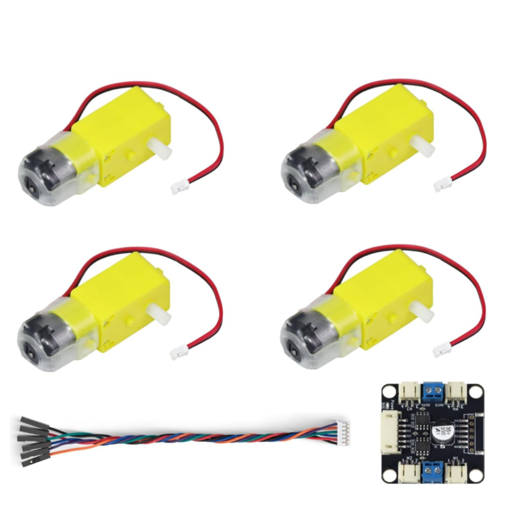 Kit de Motor e Driver 4 TT par - Motor Driver L298N avaliação e preço