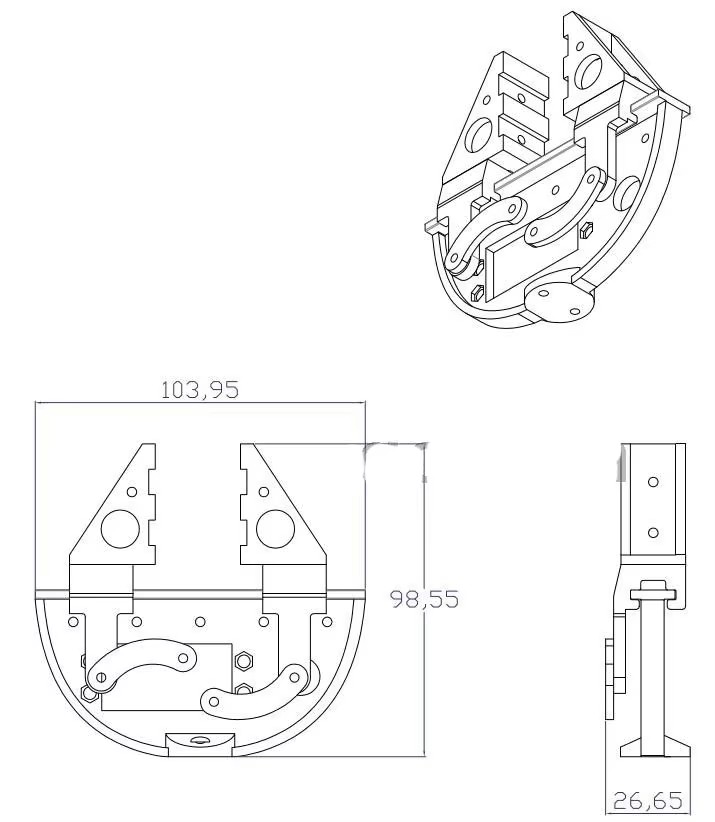 Novo robô braçadeira pinça ser - Robot Gripper Claw avaliação e preço