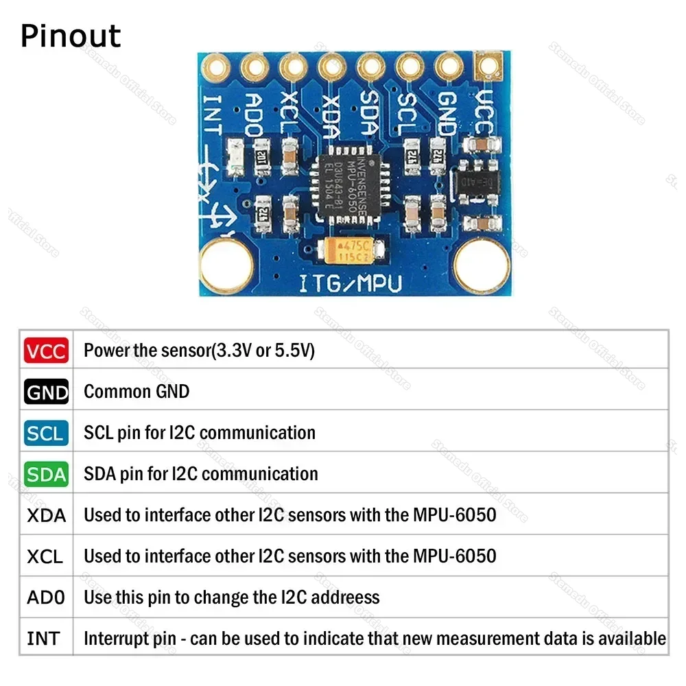 Módulo de Sensores de Giroscóp - Accelerometer Mpu6050 avaliação e preço