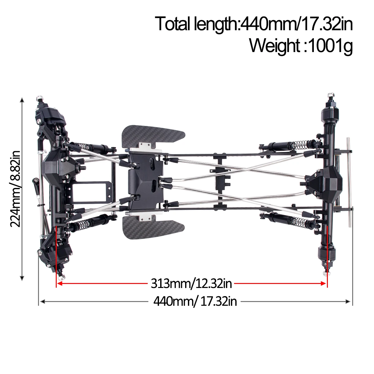 Kit de Chassi LCG em Fibra de  - Robot Car Kit avaliação e preço